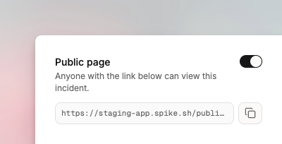 Share an incident as a public link