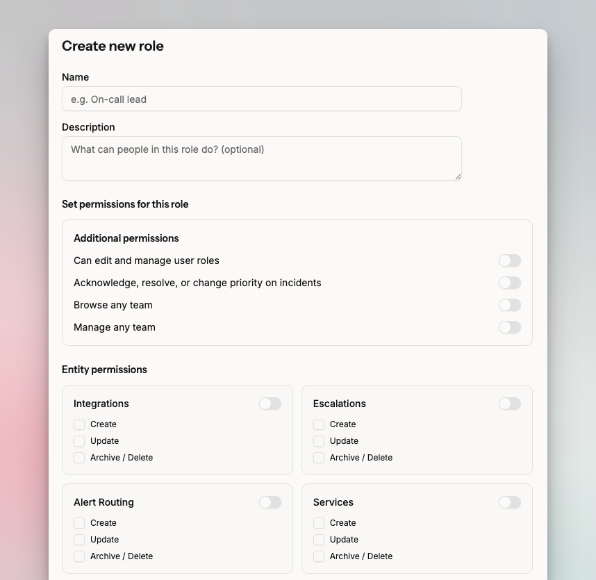 Create a custom role on Spike
