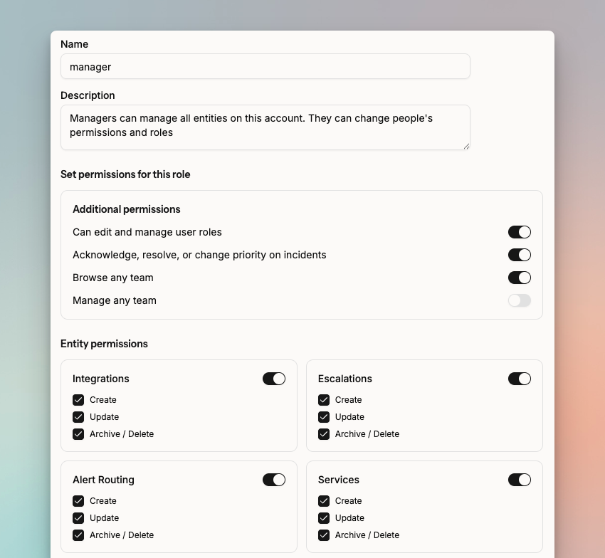View and edit permissions for team members on Spike