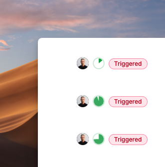 Timer in different states on an incident