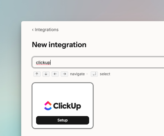 ClickUp setup in Spike